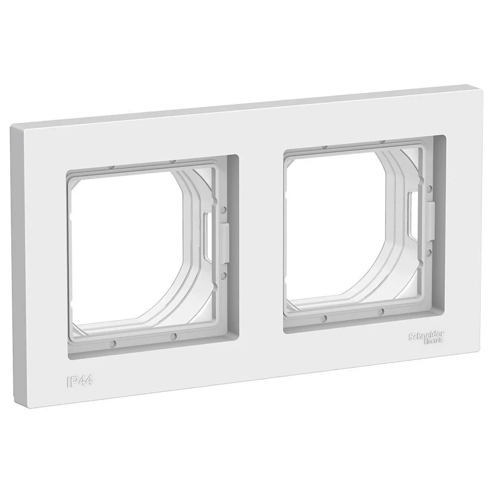 ATN440102 Рамка двухпостовая ATLASDESIGN AQUA IP44 белый (Шнейдер Электрик)  в Гусь-Хрустальном
