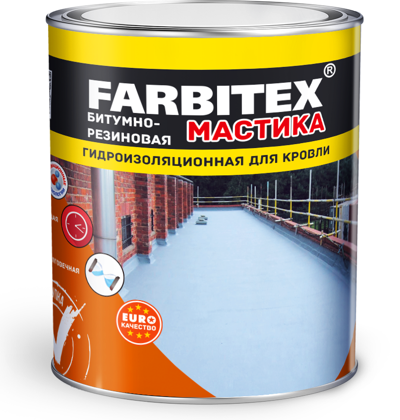 Мастика битумно-резиновая (2 кг) FARBITEX  /6  в Гусь-Хрустальном
