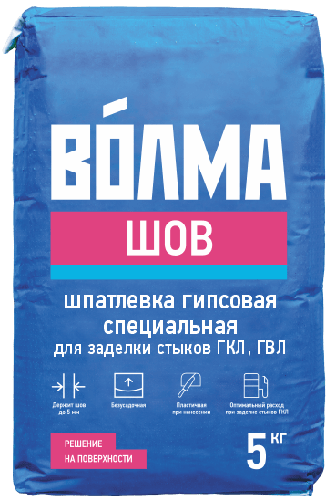 Шпаклевка гипсовая "ВОЛМА ШОВ" 5 кг  4/80/240  в Гусь-Хрустальном