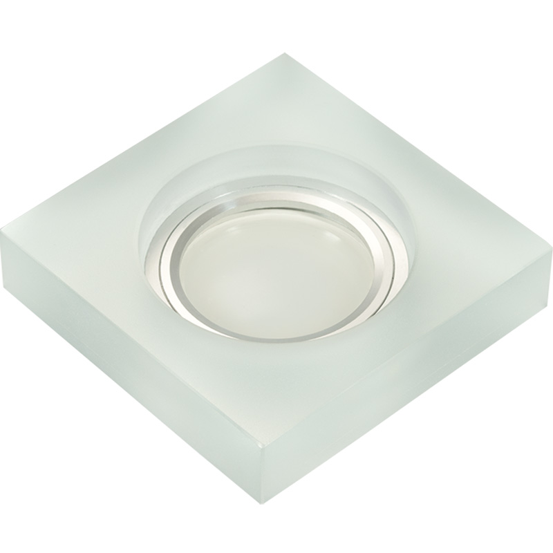DLS-L111 GU5.3 CHROME/MATT CLEAR Светильник декоративный встраиваемый, серия Luciole. Квадратный ххх  в Гусь-Хрустальном