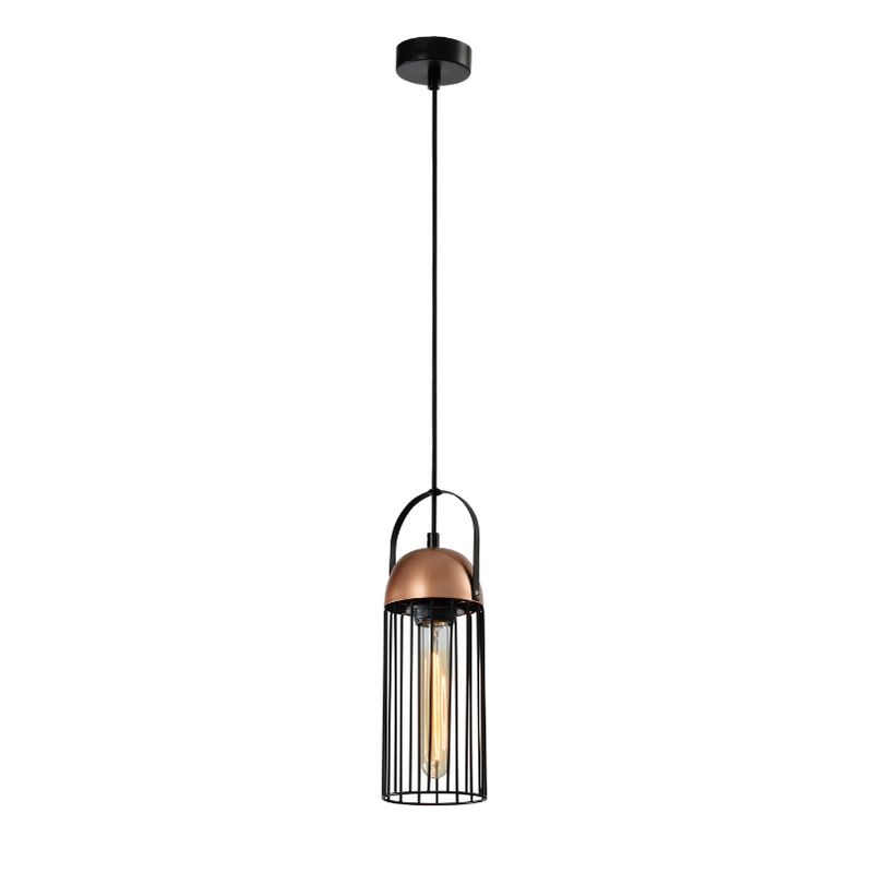 5062-201 Rivoli Подвес Anemon P1 Черный/медь 1хE27 40W (10/120) 9977  в Гусь-Хрустальном