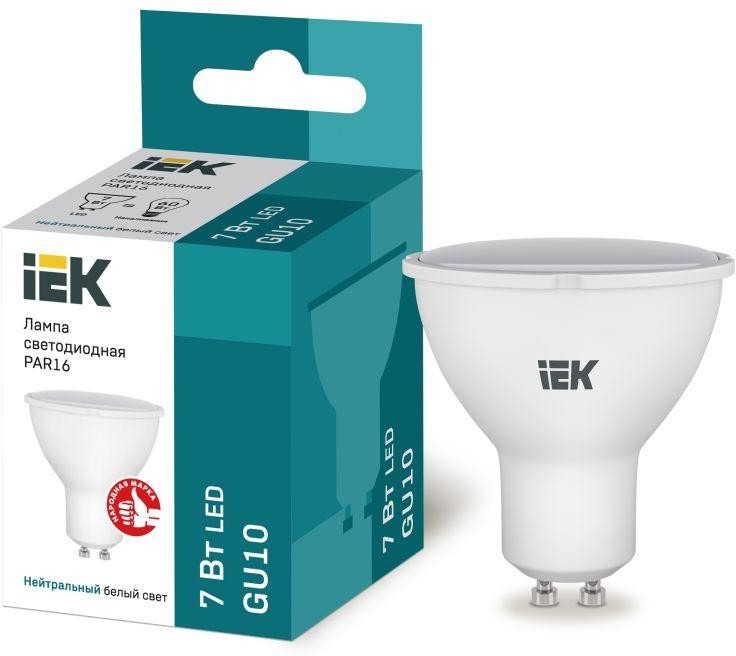 Лампа светодиодная LED 7вт 230в GU10 белый ECO (IEK)  в Гусь-Хрустальном