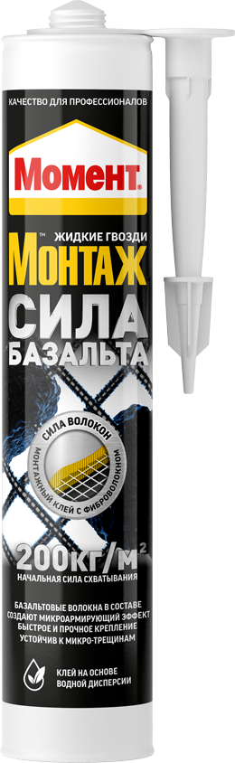 Клей Момент Монтаж Сила Базальта Серый 400г /12  в Гусь-Хрустальном