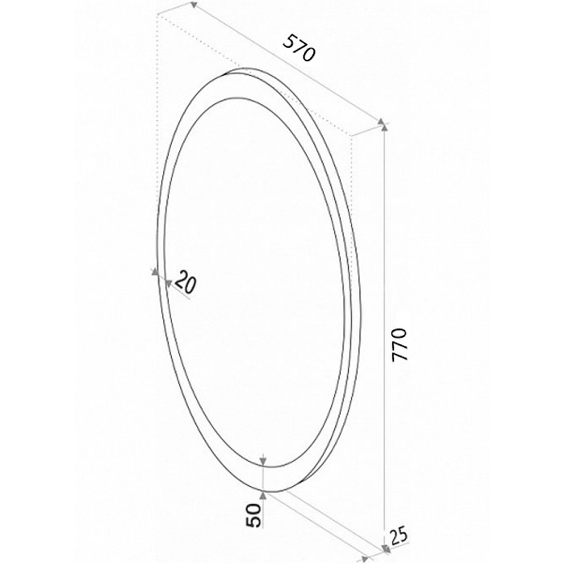 Зеркало "Novara Led" 570х770  в Гусь-Хрустальном