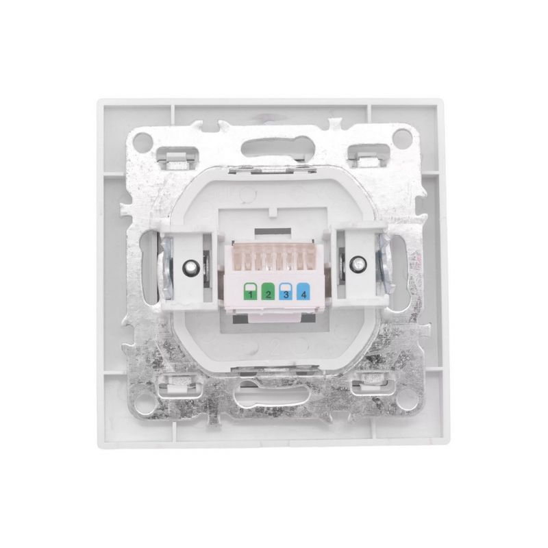 Минск Розетка RJ-45 1-местная СП  белая EKF  в Гусь-Хрустальном