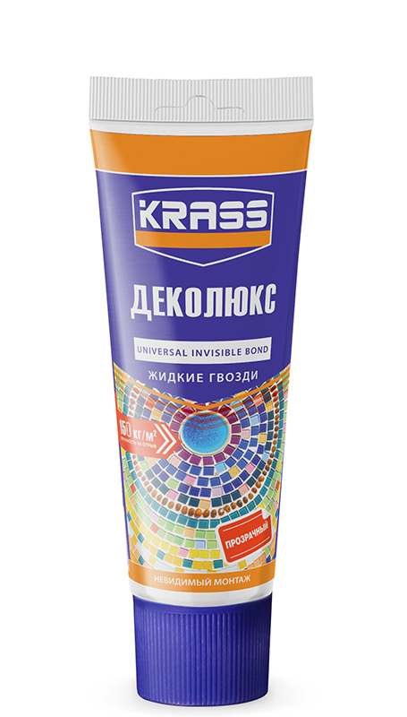 Клей KRASS ЖГ Деколюкс невидимый монтаж 250 мл 12/960  в Гусь-Хрустальном