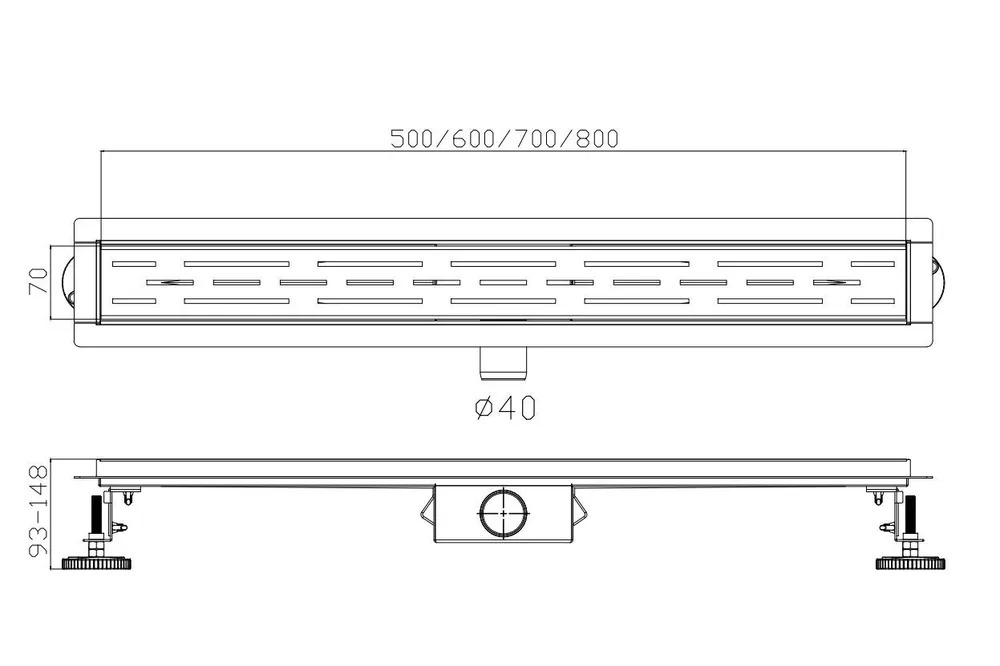 Трап HAIBA HB93700-7, черный 700 мм  в Гусь-Хрустальном