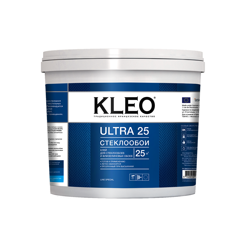 Клей ГОТОВЫЙ для стеклообоев и стеклохолста KLEO ULTRA 25 5 кг  в Гусь-Хрустальном