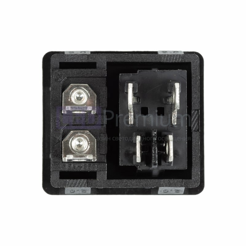 36-2284 Выключатель клавишный 250 V 6 А (4с) ON-OFF черный с штекером C8 2PIN  REXANT  в Гусь-Хрустальном