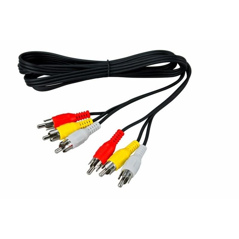 17-0202 Шнур 3 RCA - 3 RCA, длина 1,5 метра, черный REXANT з  в Гусь-Хрустальном