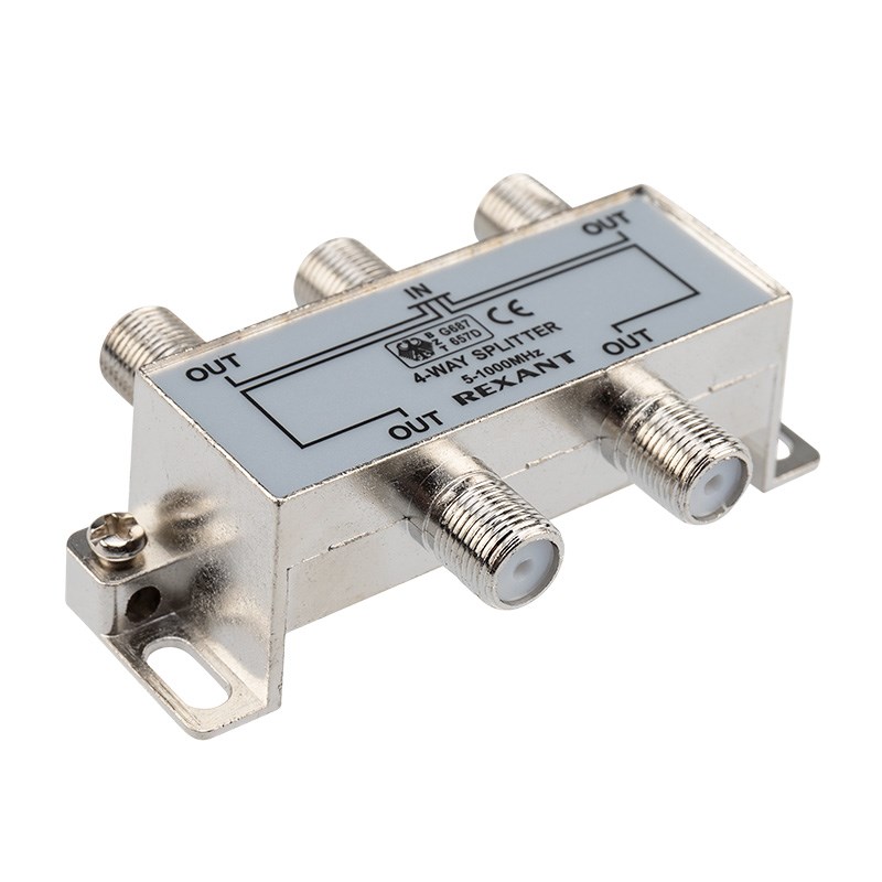 Делитель ТВ х 4 под F разъём 5-1000 МГц  REXANT 05-6003     в Гусь-Хрустальном