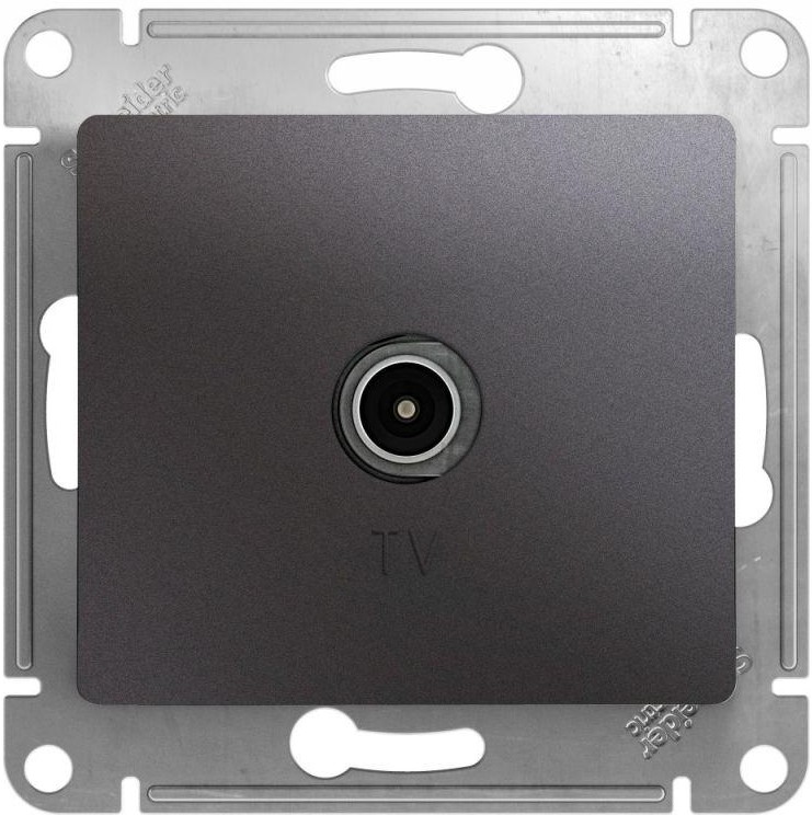 GSL001391 Розетка TV оконечная 1DB графит GLOSSA  в Гусь-Хрустальном