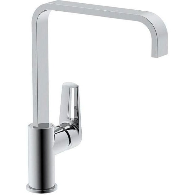 *Смеситель для кухни высокий, хром Aquanet Logic (216766) AF320-41C  в Гусь-Хрустальном