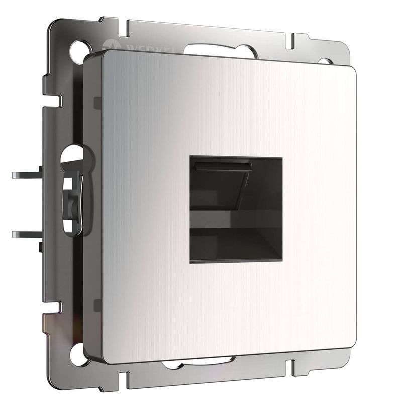 Розетка Ethernet RJ-45 (глянцевый никель) W1181002  в Гусь-Хрустальном