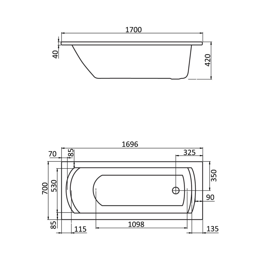 Santek ванна на раме Монако 170x70+с/п  1WH111979  в Гусь-Хрустальном