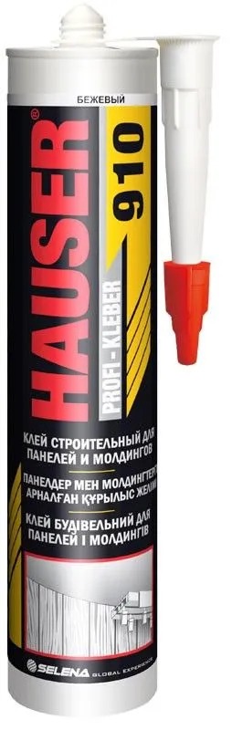 Клей строительный для панелей и молдингов Hauser 910 бежевый, 260 мл  (0647)  в Гусь-Хрустальном