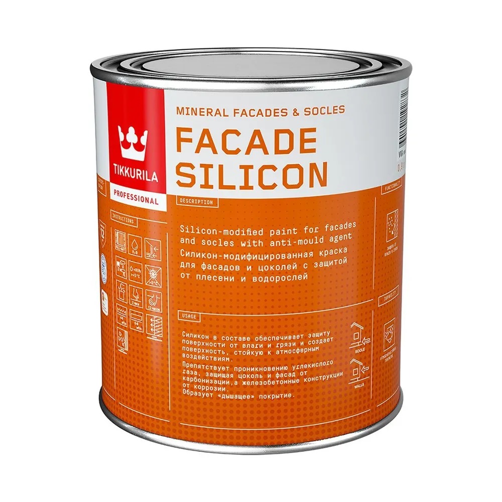 FACADE SILICON VVA Краска фасадная гл/мат  0,9 л /6  в Гусь-Хрустальном