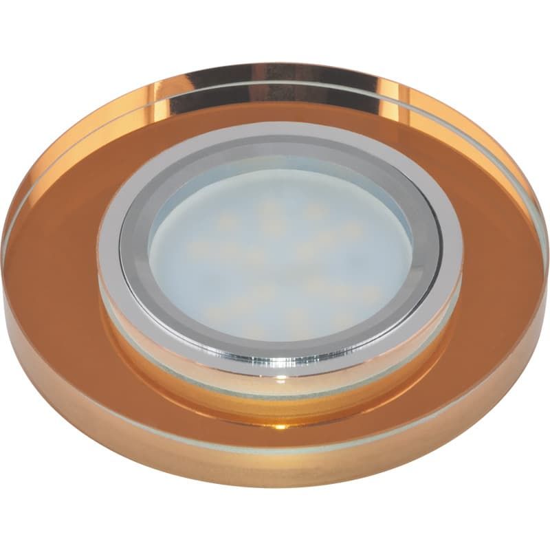 DLS-P106 GU5.3 CHROME/BRONZE Светильник декоративный встраиваемый ТМ "Fametto", серия "Peonia". Без   в Гусь-Хрустальном