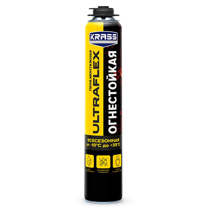 Пена огнестойкая KRASS ULTRAFLEX  пистолет. 0,7л 12/612  в Гусь-Хрустальном