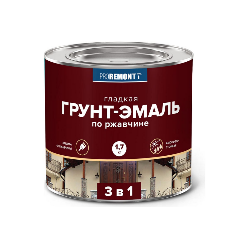 Грунт-эмаль 3 в 1 PROREMONTT серая 1,7 кг 3/264  в Гусь-Хрустальном