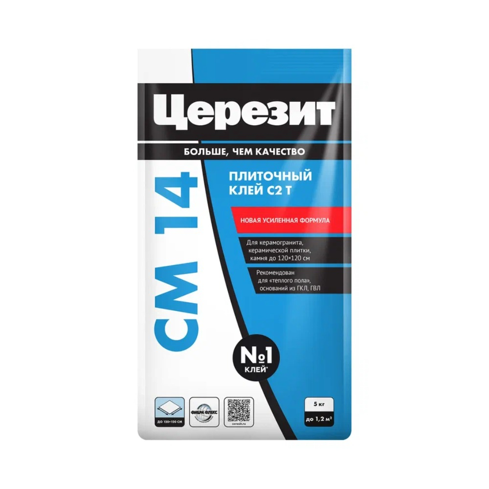 СМ 14 Extra Клей д/плитки и керамогр, д/тепл. полов вн. и нар. работ 5 кг C2T/144  в Гусь-Хрустальном