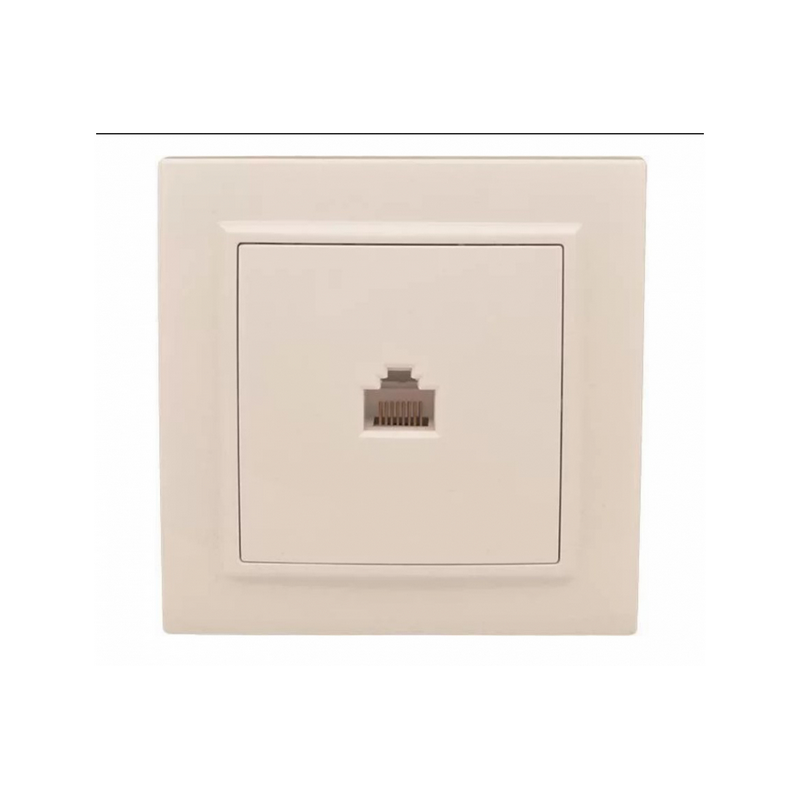 Розетка RJ-45 1-мест. СП бежевый Минск EKF  в Гусь-Хрустальном