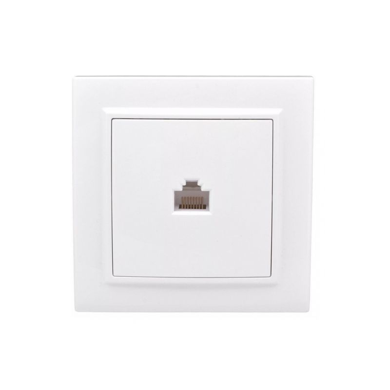 Минск Розетка RJ-45 1-местная СП  белая EKF  в Гусь-Хрустальном