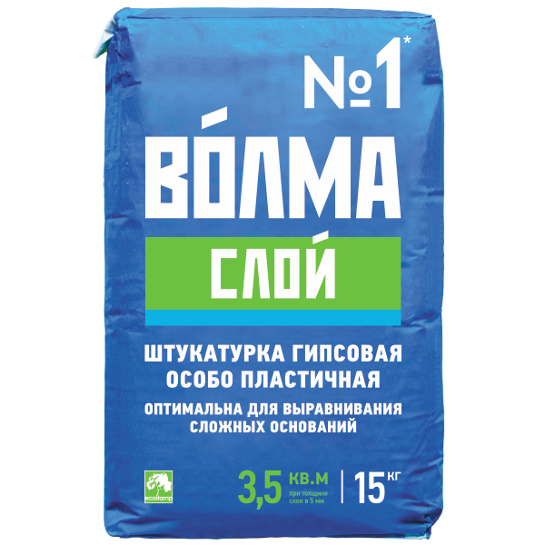 Штукатурка гипсовая "ВОЛМА СЛОЙ" 15 кг  /ВЛГ/ВСК/ВТР  в Гусь-Хрустальном
