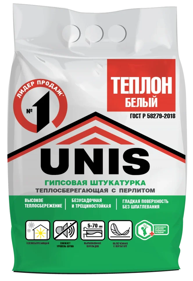 ТЕПЛОН БЕЛЫЙ штукатурная сухая смесь  5 кг/120  в Гусь-Хрустальном