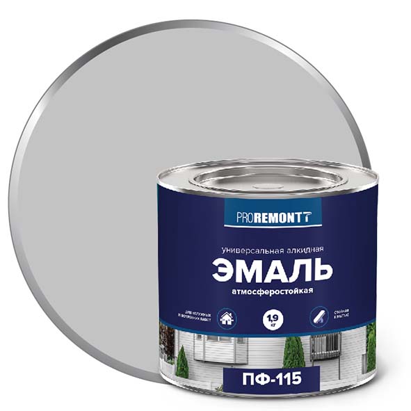 Эмаль ПФ-115 "PROREMONT"   1.9 кг серый RAL 7004 3/264  в Гусь-Хрустальном
