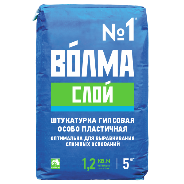 Штукатурка гипсовая "ВОЛМА СЛОЙ"  5 кг  4/80  в Гусь-Хрустальном