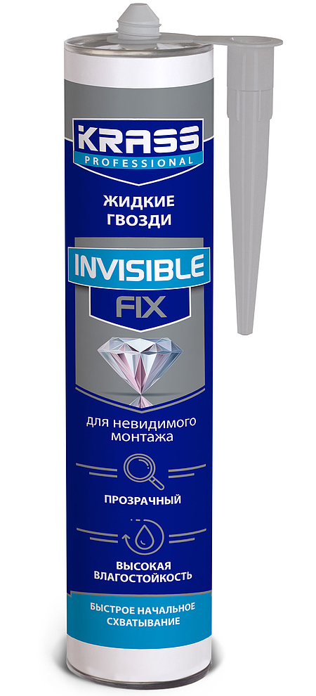 Клей KRASS ЖГ InvisibleFix д/невидимого монтажа 300 мл 12/1440  в Гусь-Хрустальном