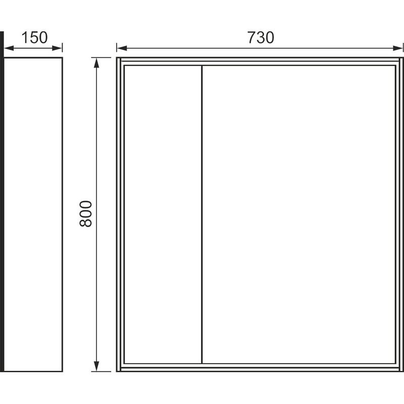 Зеркало-шкаф Frame 75 Дуб трюфель с подсветкой, розеткой  в Гусь-Хрустальном