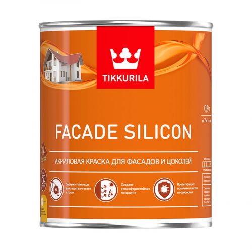 FACADE SILICON VVA Краска фасадная гл/мат  0,9 л /6  в Гусь-Хрустальном
