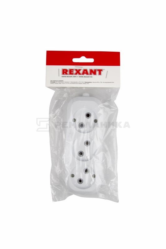 11-8703 Колодка 3 гнезда без заземления Rexant  в Гусь-Хрустальном