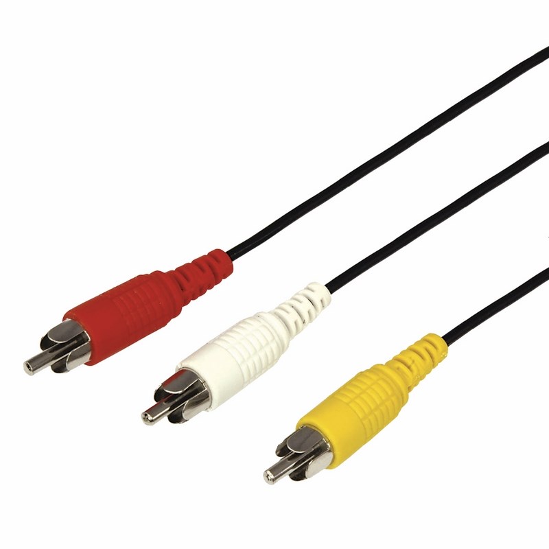 17-0202 Шнур 3 RCA - 3 RCA, длина 1,5 метра, черный REXANT з  в Гусь-Хрустальном