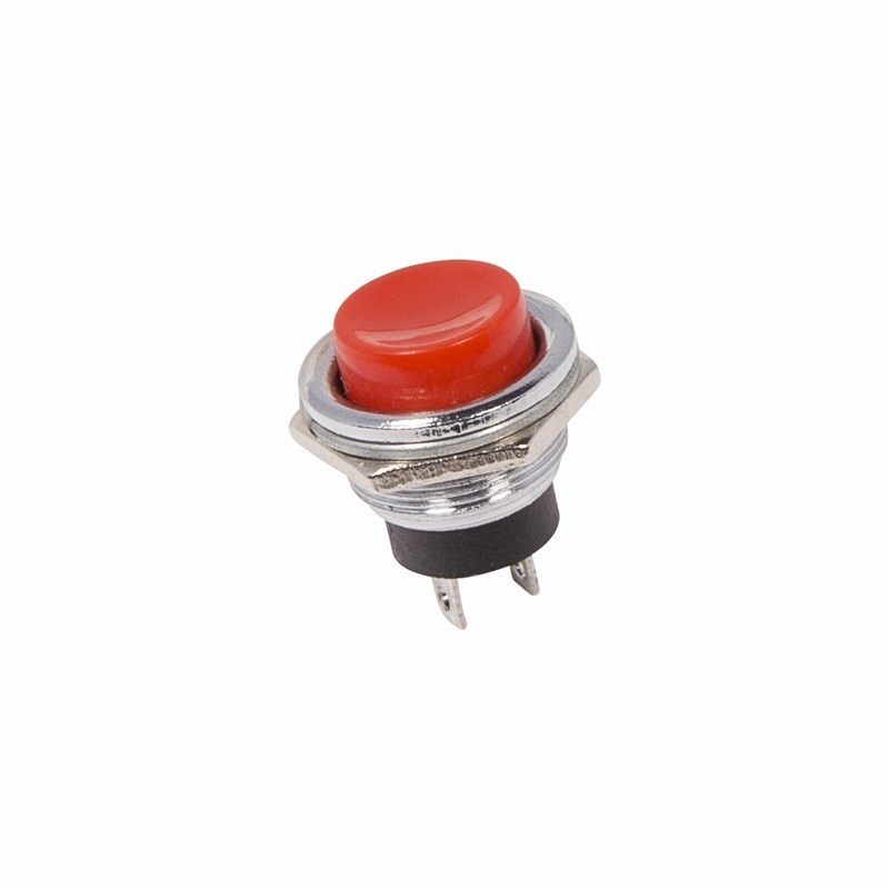 36-3351 Выключатель-кнопка  металл 250V 2А (2с) (ON)-OFF  Ø16.2  красная  REXANT  в Гусь-Хрустальном