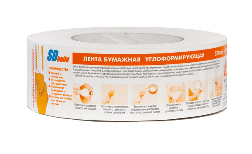 Лента углоформирующая бумажная SDbuild Prof (90м) (15шт) 2748  в Гусь-Хрустальном
