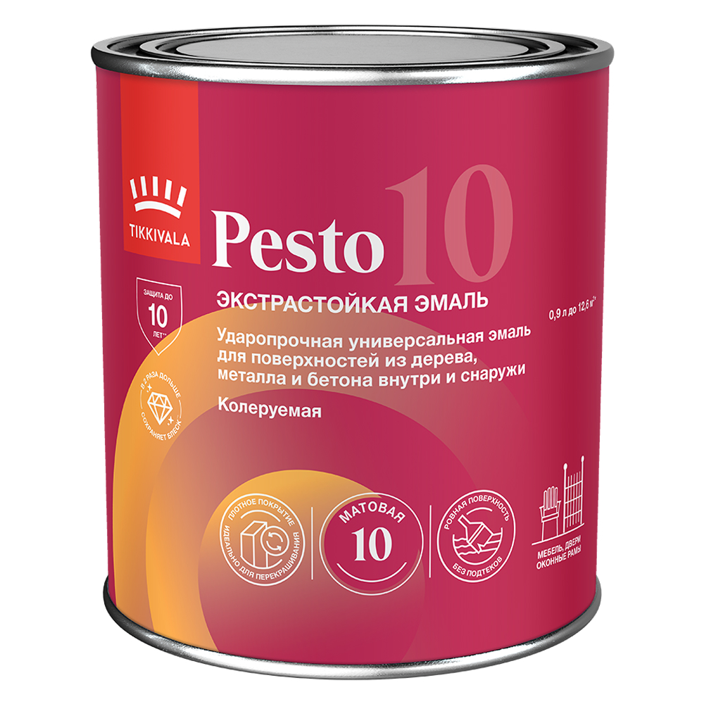 PESTO 10 C мат 0.9 л Эмаль алкидная /6  в Гусь-Хрустальном