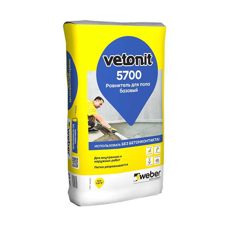 Базовый ровнитель для пола 5700 Vetonit 25 кг /48  в Гусь-Хрустальном
