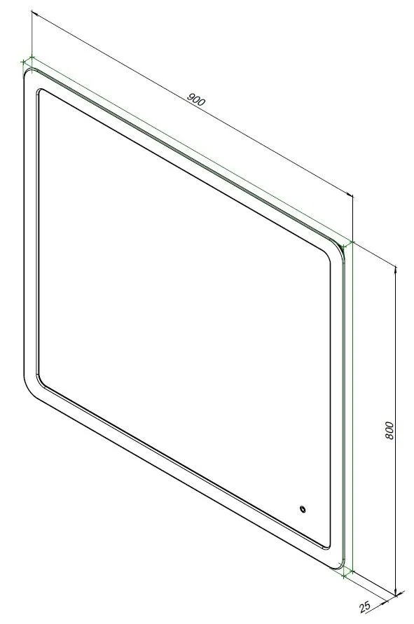 Зеркало Ирис 90х80 LED (326447)  в Гусь-Хрустальном