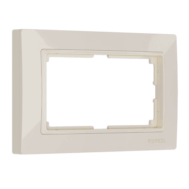 Рамка для двойной розетки (слоновая кость, basic) W0082003  в Гусь-Хрустальном