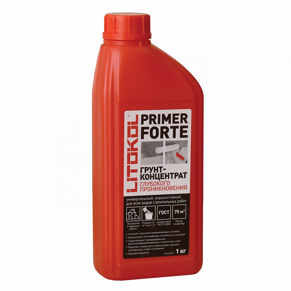 ПРАЙМЕР ФОРТЕ / PRIMER FORTE Грунт-концентрат глубокого проникновения 1 кг  в Гусь-Хрустальном