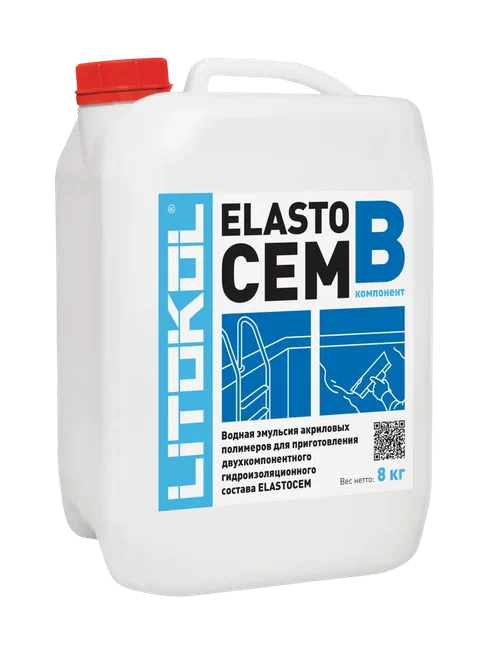 ЭЛАСТОЧЕМ / ELASTOCEM В -добавка к гидроизол 8кг  в Гусь-Хрустальном