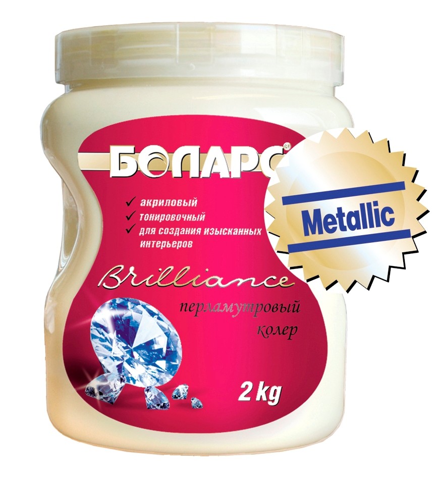 Краска Vavilon-Briliance Металлик (М010 серебро)  2 кг (Основа)  в Гусь-Хрустальном
