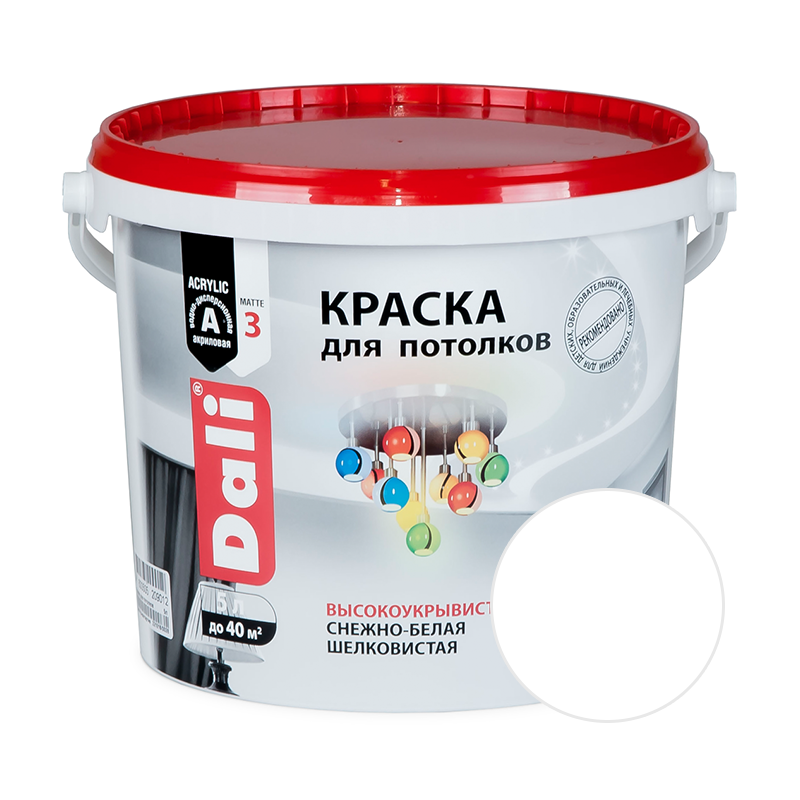 Краска ДАЛИ акриловая д/потолков  5л.    1/60  в Гусь-Хрустальном