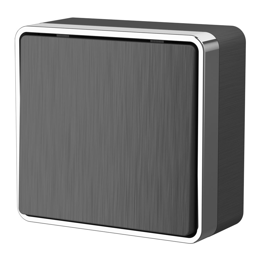 Выключатель одноклавишный Gallant (графит рифленый) W5010004  в Гусь-Хрустальном