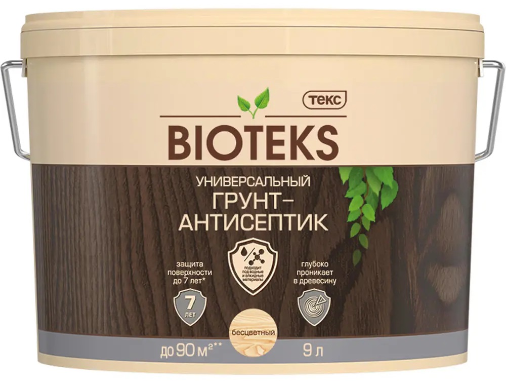 Универсальный Грунт-Антисептик BIOTEKS бесцветный 9 л  в Гусь-Хрустальном
