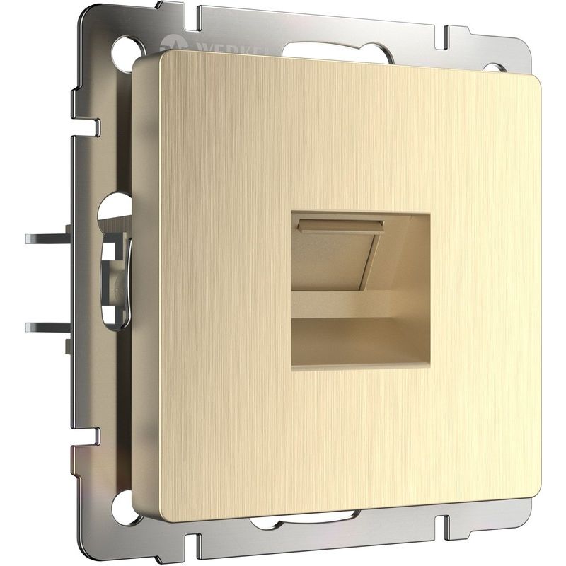 Розетка Ethernet RJ-45 (шампань рифленый) W1181010  в Гусь-Хрустальном